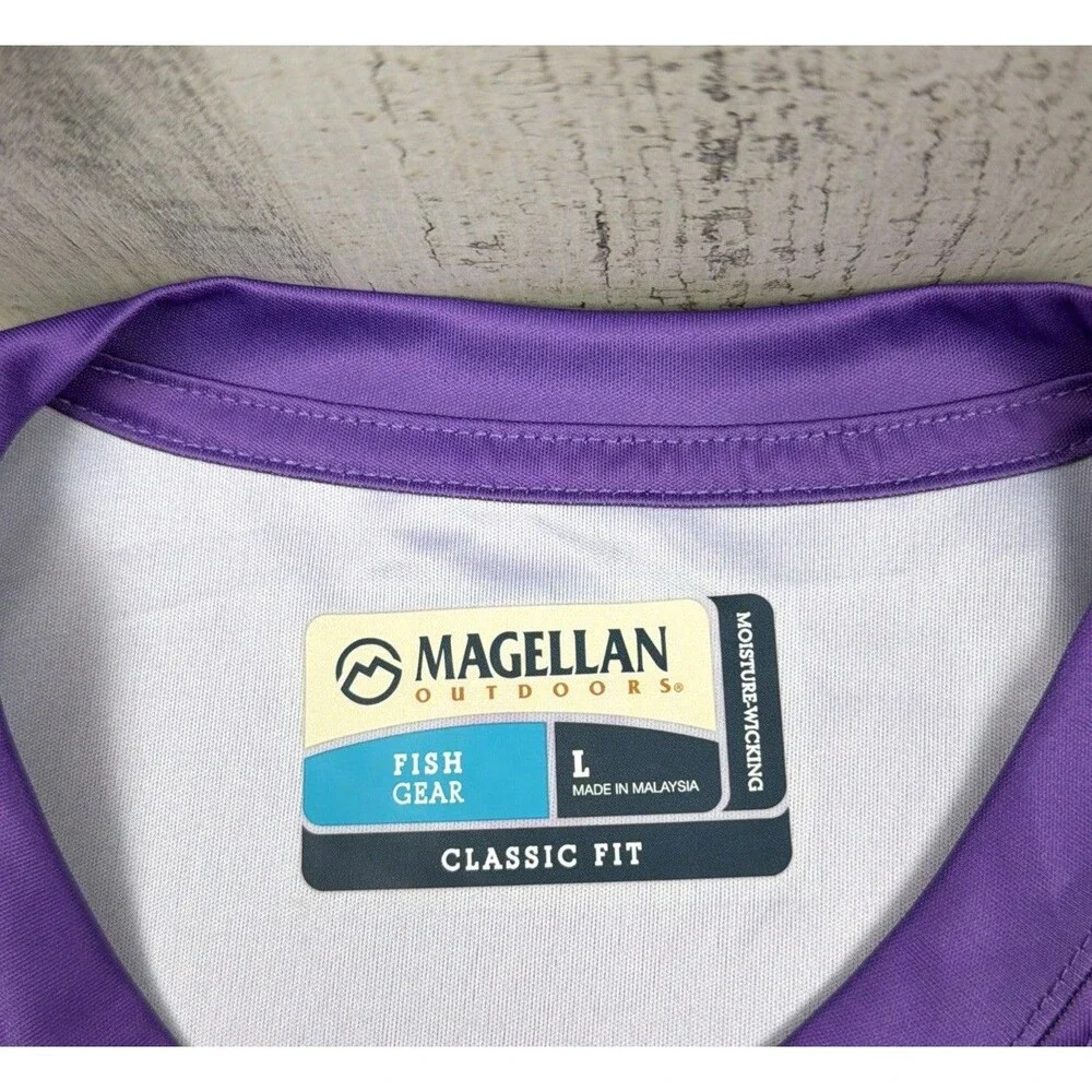Magellan Outdoors Louisiana Fish Gear Moisture Wicking Shirt Large (22”x30”) - Picture 3 of 3